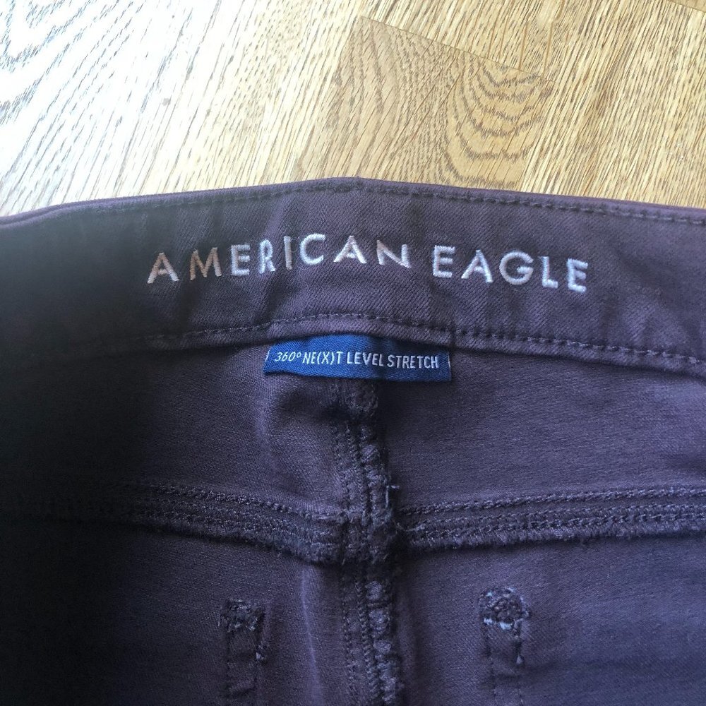 American Eagle Hi Rise Jeggings Burgundy Size 4 - Picture 5 of 15